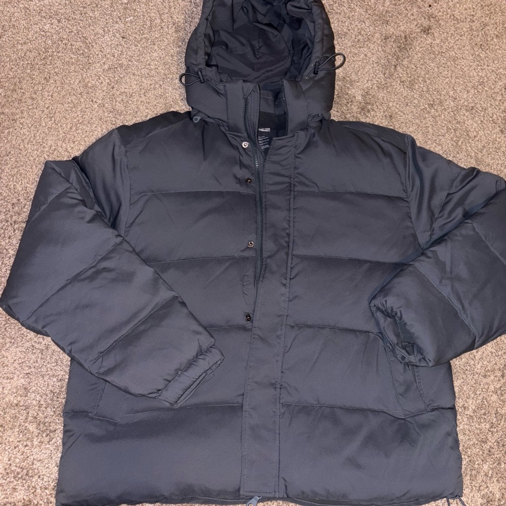Girlfriend Collective Dark Gray Puffer Jacket